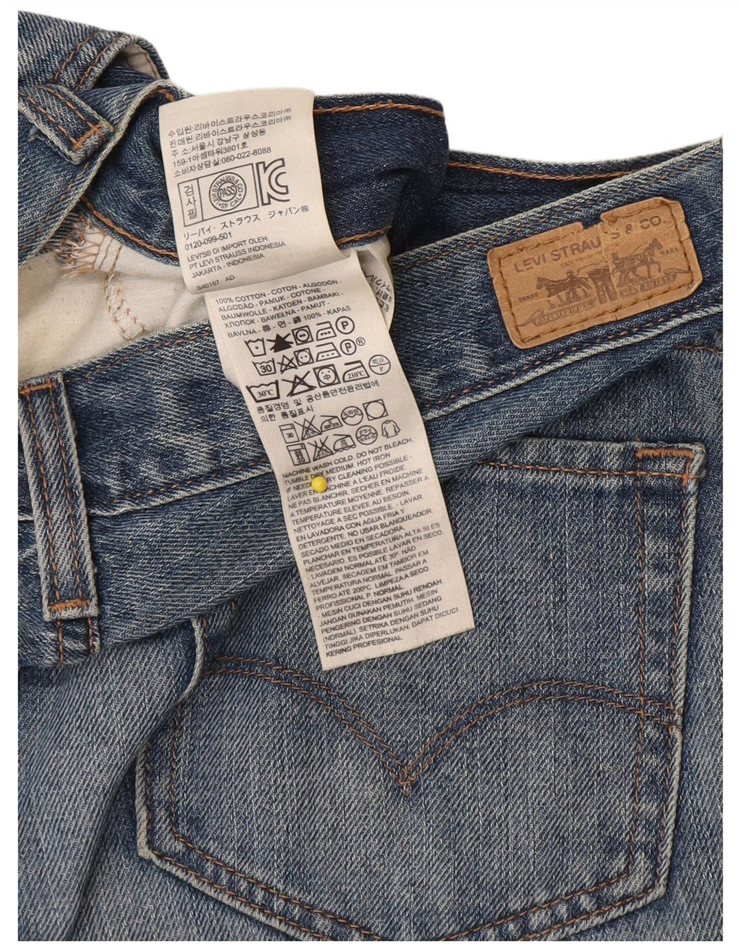 Levi's ženske traper kratke hlače W25 XS plavi pamuk