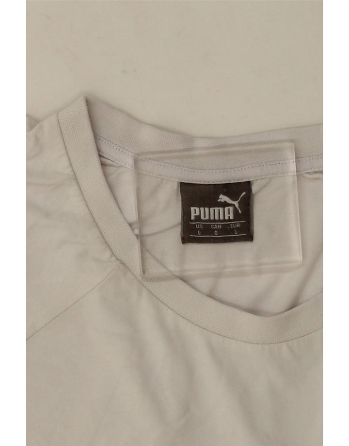 Puma muška velika bijela majica s grafičkim motivima