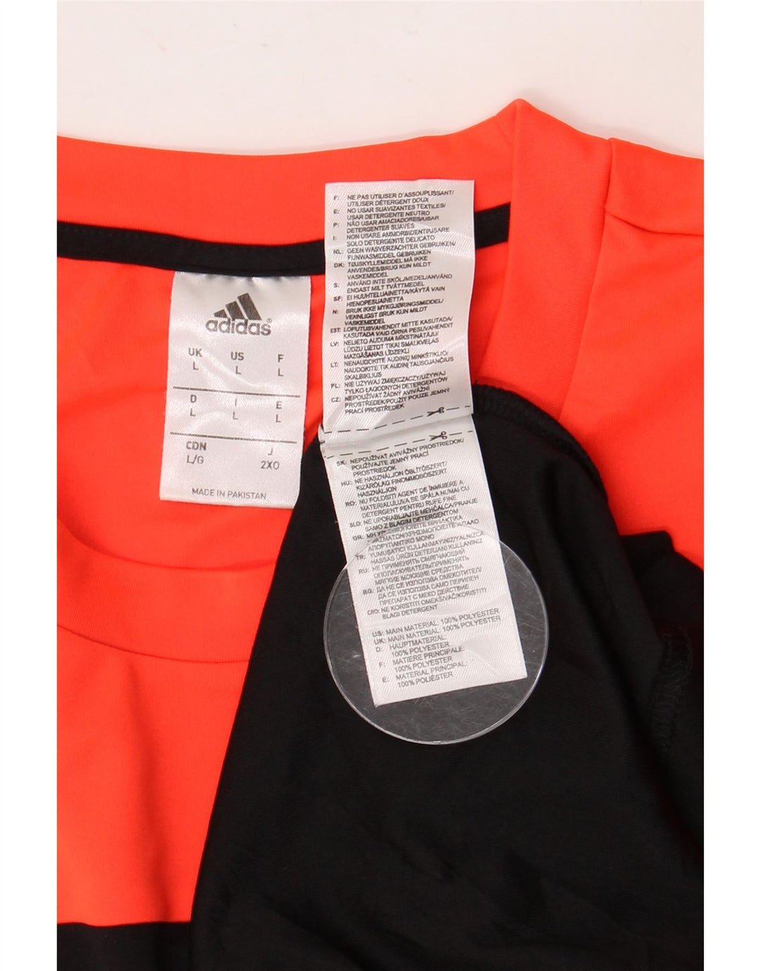 ADIDAS muška majica kratkih rukava s grafičkim motivima, veliki crni poliester u blokovima boja