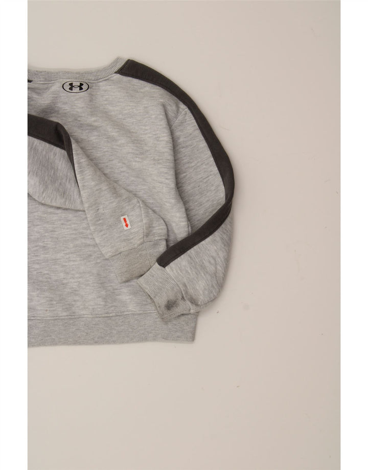 UNDER ARMOUR Boys Graphic Sweatshirt Jumper 3-4 Years Grey Polyester Vintage Under Armour and Second-Hand Under Armour from Messina Hembry 