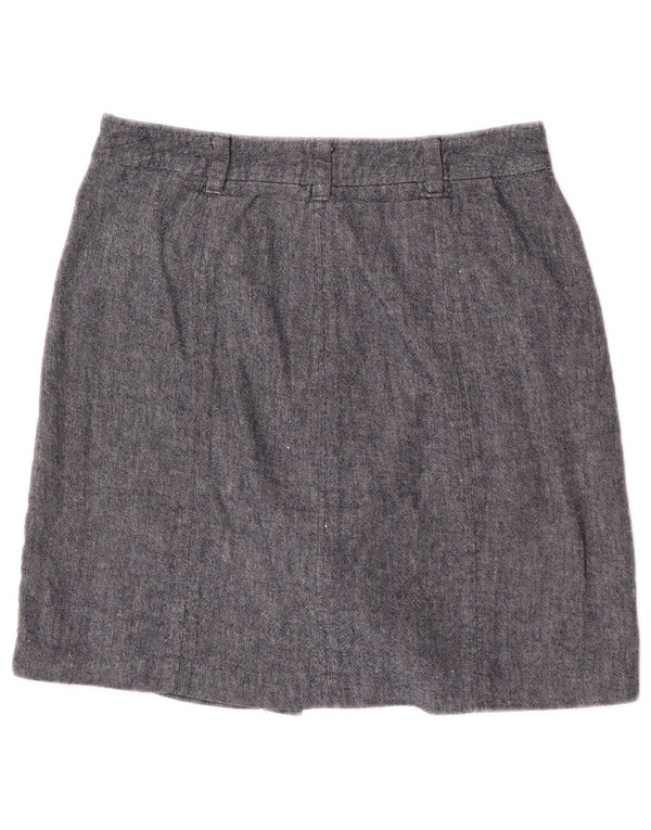 Hobbs ženska mini suknja UK 10 mala W28 plavi pamuk