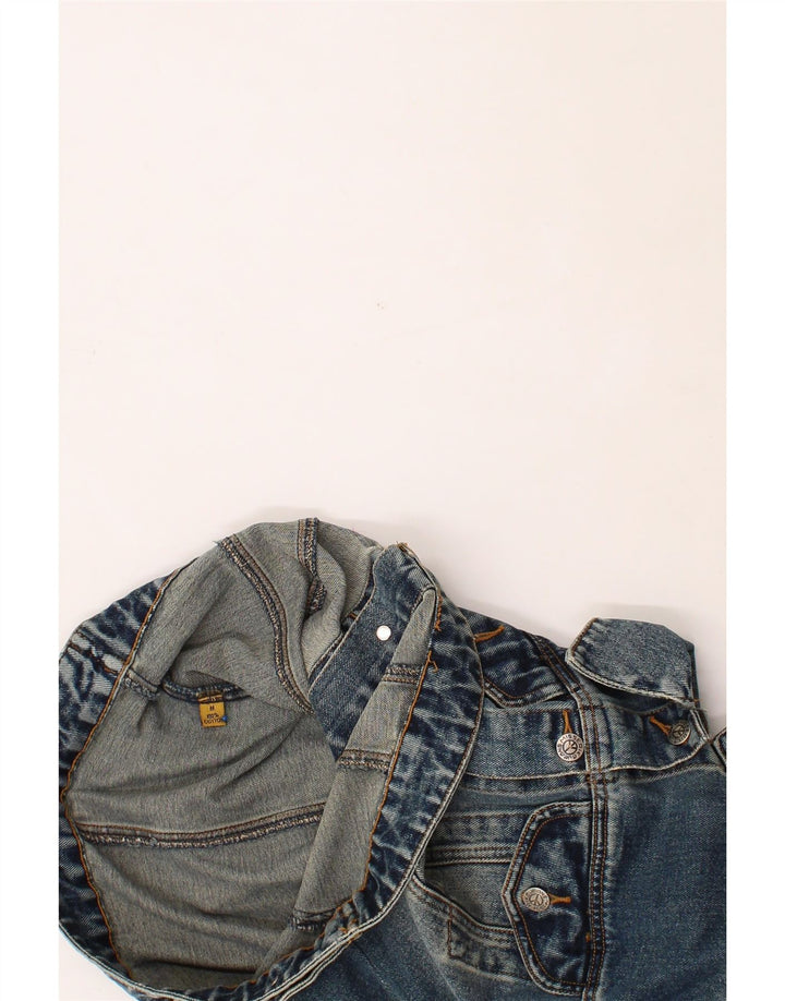 VINTAGE Womens Denim Jacket UK 12 Medium Blue Cotton Vintage Vintage and Second-Hand Vintage from Messina Hembry 
