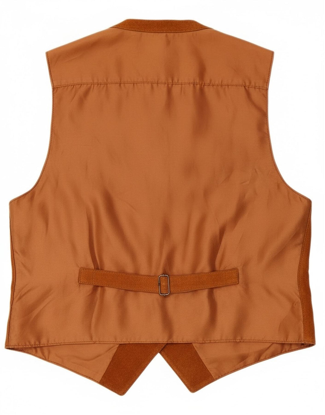 Vintage ženski prsluk od brušene kože UK 16 velika smeđa koža