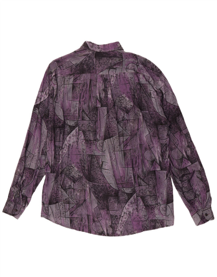 Walter Wolf muška košulja veličina 43 velika ljubičasta geometrijska viskoza
