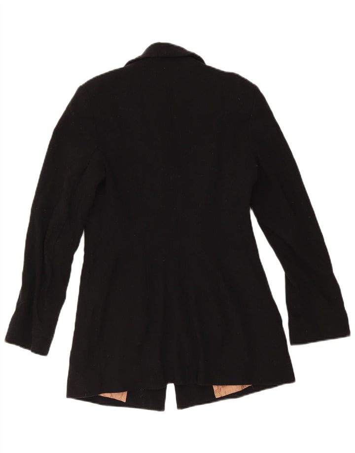 Ženska jakna s 4 gumba Massimo Dutti, mala crna vunena jakna EU 38