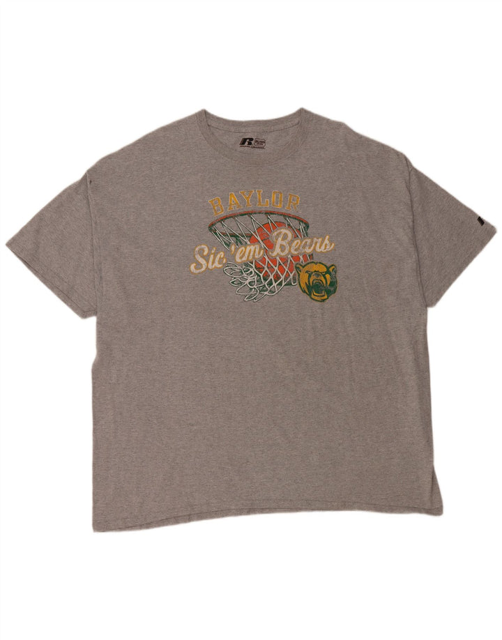 Russell atletska muška majica kratkih rukava Baylor Bears Graphic 3XL sivi pamuk