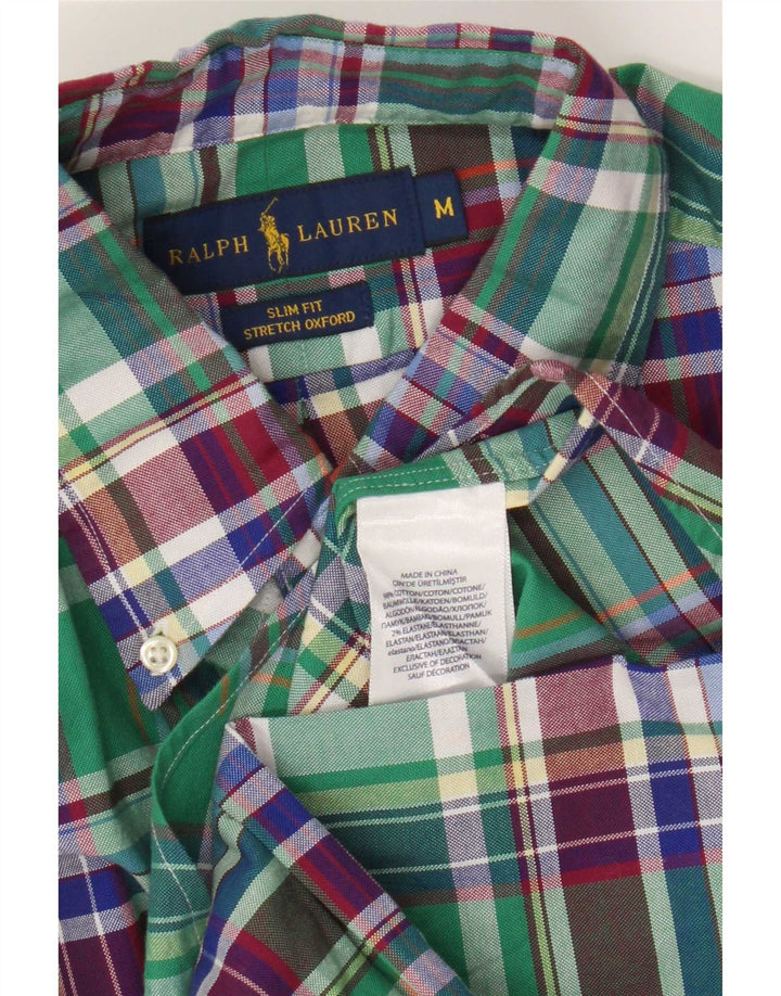 Ralph Lauren muška uska košulja srednje zelene karirane boje