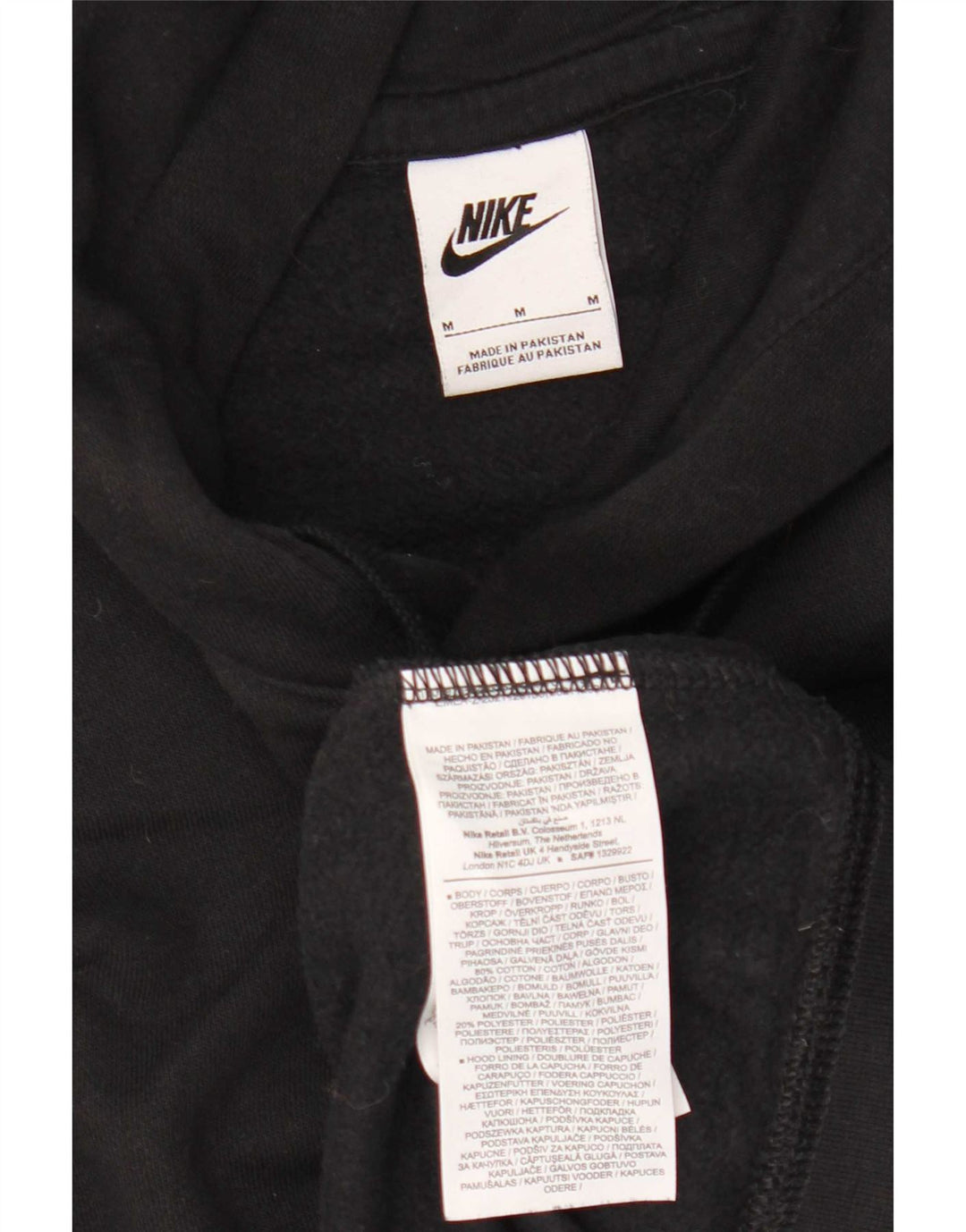 Nike muška majica s kapuljačom srednje veličine, crni pamuk