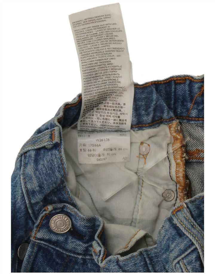 Levi's ženske 501 ravne traperice W26 L31 plavi pamuk