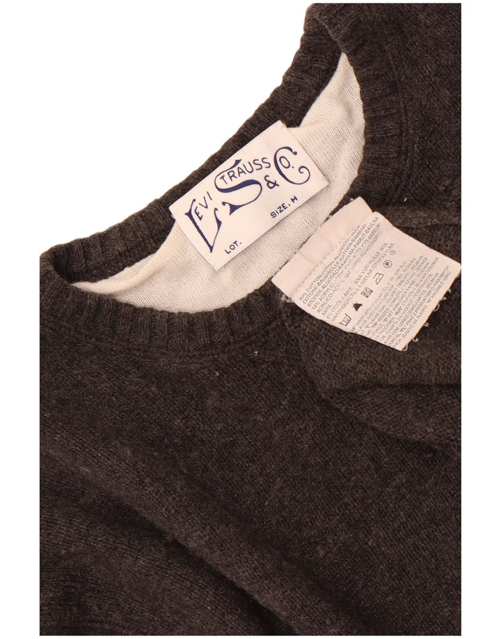 Levi's ženski pulover s okruglim izrezom UK 14 srednje sivi pamuk