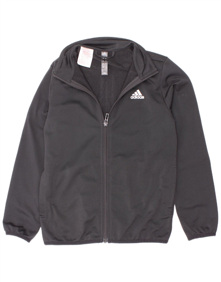 Gornja jakna od trenirke Adidas za dječake, 7-8 godina, crni poliester