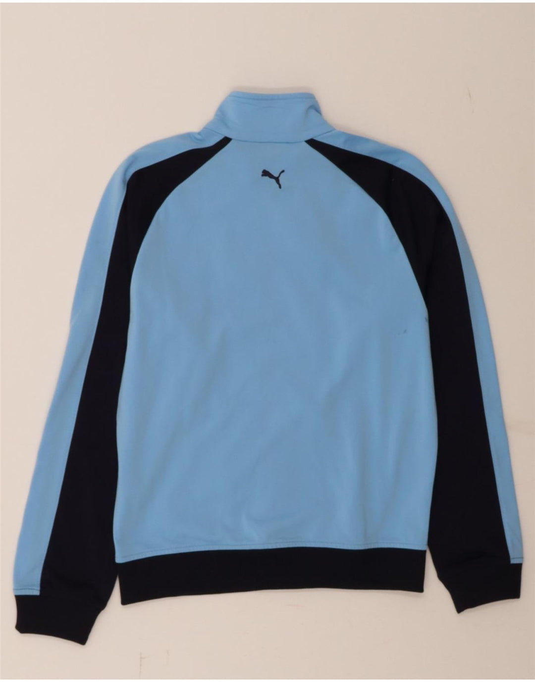 PUMA Boys Tracksuit Top Jacket 11-12 Years  Blue Colourblock Polyester Vintage Puma and Second-Hand Puma from Messina Hembry 