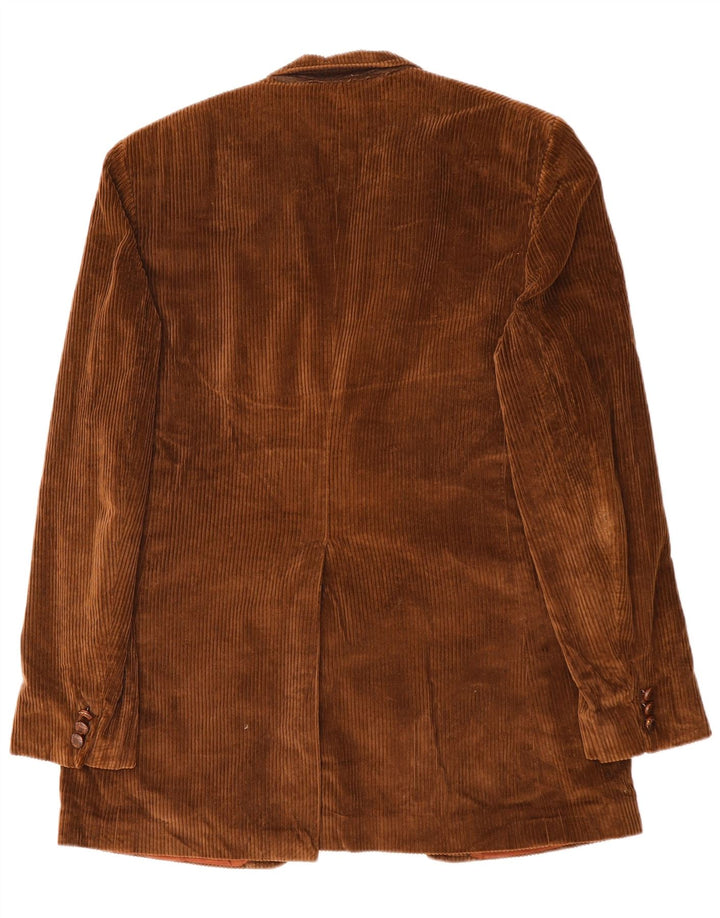 LONDON FOG Muška jakna od samta s 2 gumba EU 42 XL Smeđi pamuk