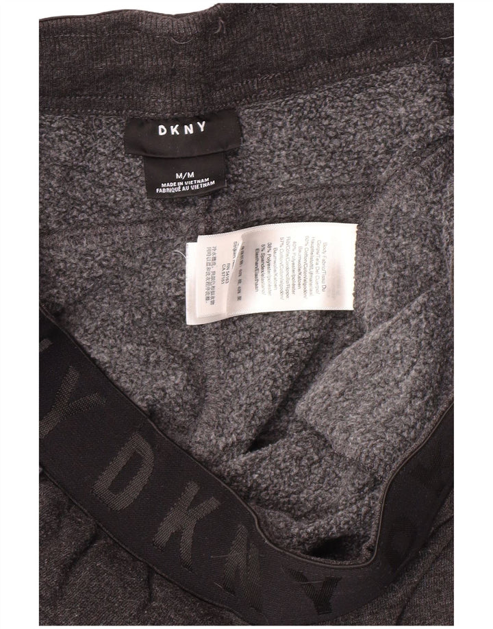 DKNY Mens Graphic Tracksuit Trousers Joggers Medium  Grey Cotton