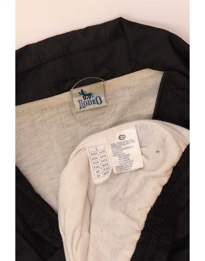 Rodeo ženska prevelika gornja jakna za trenirku UK 18/20 XL crni najlon