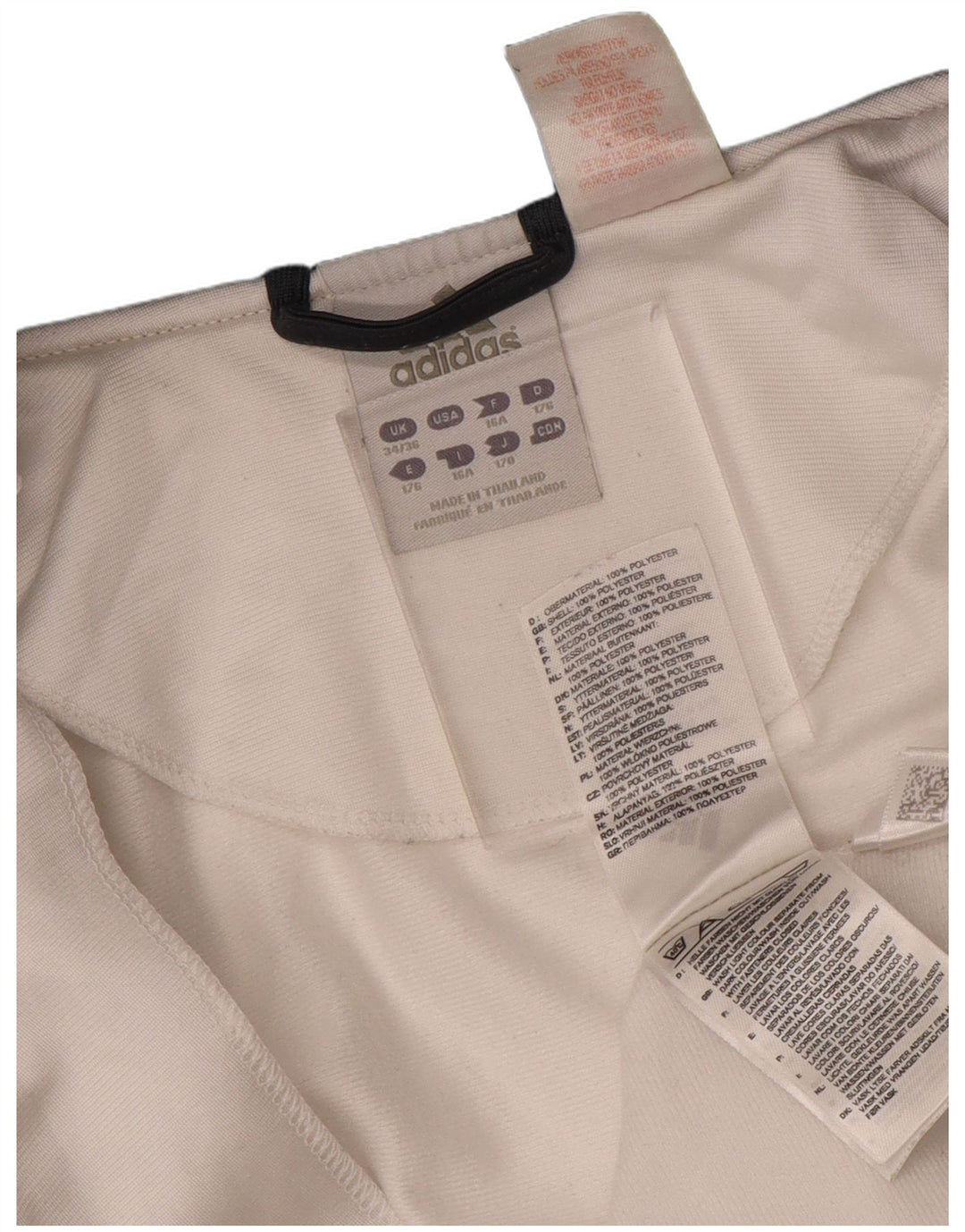 Adidas pulover s kapuljačom s patentnim zatvaračem za dječake 15-16 godina od bijelog poliestera u blokovima