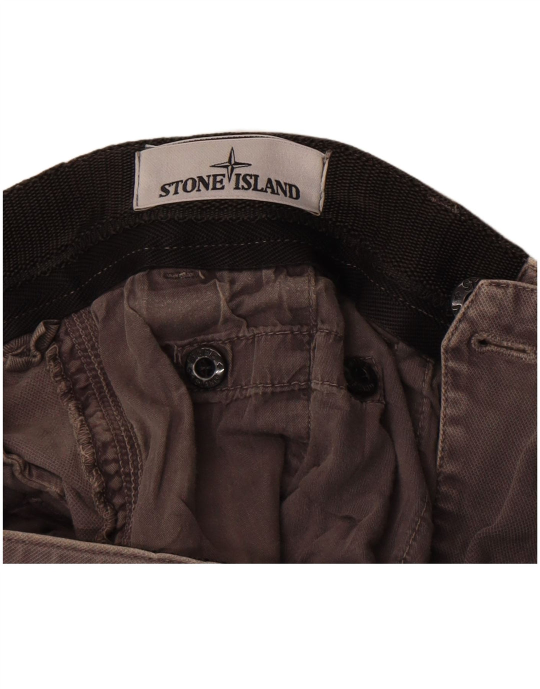 Stone Island muške ravne kargo hlače W32 L34 sivi pamuk