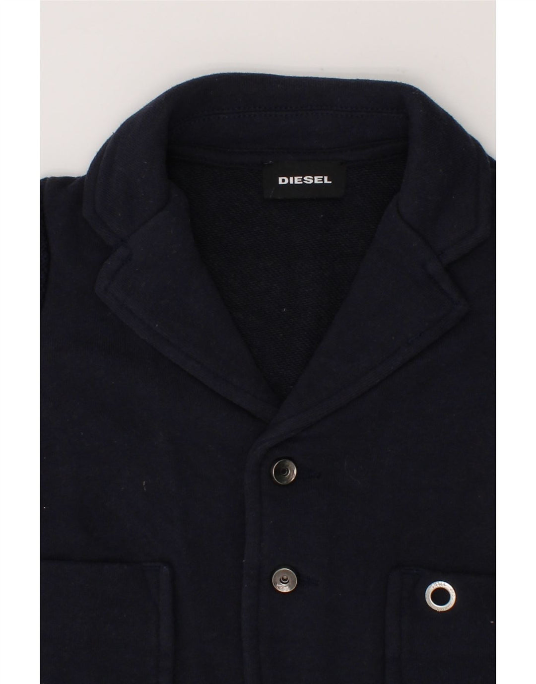 DIESEL Baby Boys 2 Button Knit Blazer Jacket 6-9 Months Navy Blue Cotton Vintage Diesel and Second-Hand Diesel from Messina Hembry 