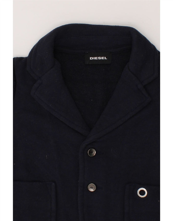 DIESEL Baby Boys 2 Button Knit Blazer Jacket 6-9 Months Navy Blue Cotton Vintage Diesel and Second-Hand Diesel from Messina Hembry 