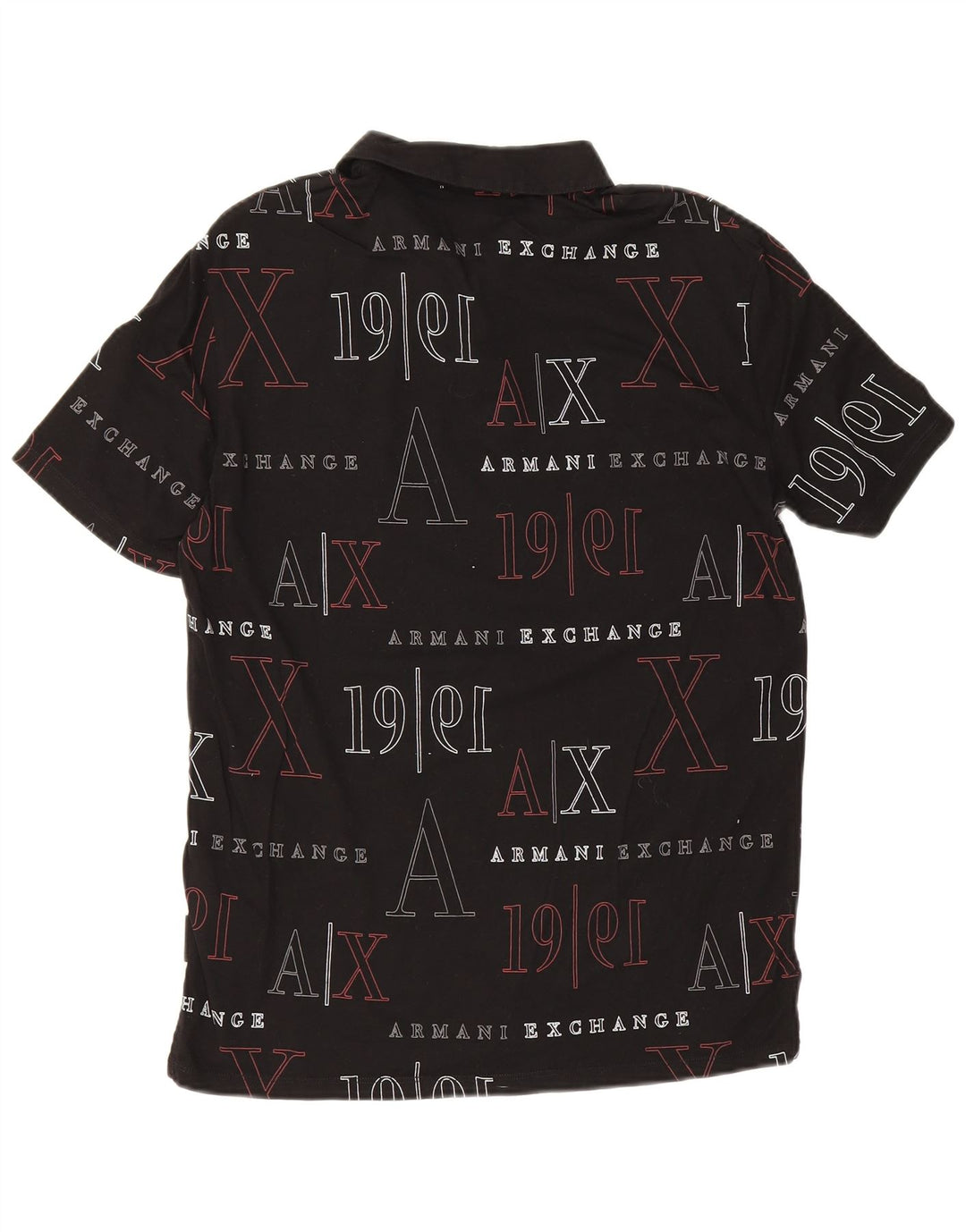 Armani Exchange muška polo majica s grafikom Mala crna pamučna