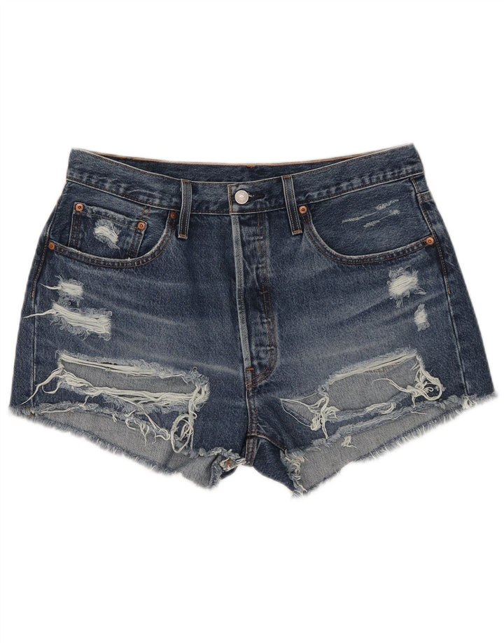 Levi's ženske 501 kratke traper kratke hlače W32 veliki plavi pamuk