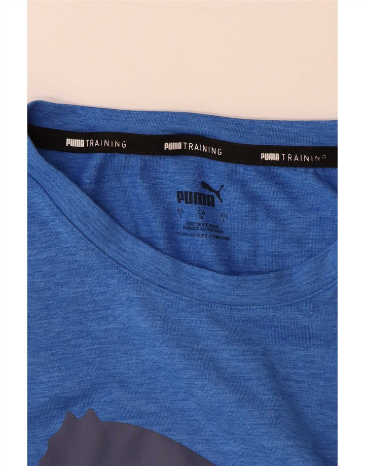 Puma muška velika plava majica s grafičkim motivima