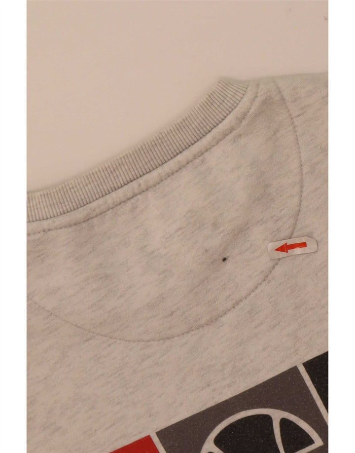 Muški džemper Ellesse Graphic Sweatshirt Mali sivi flekasti poliester