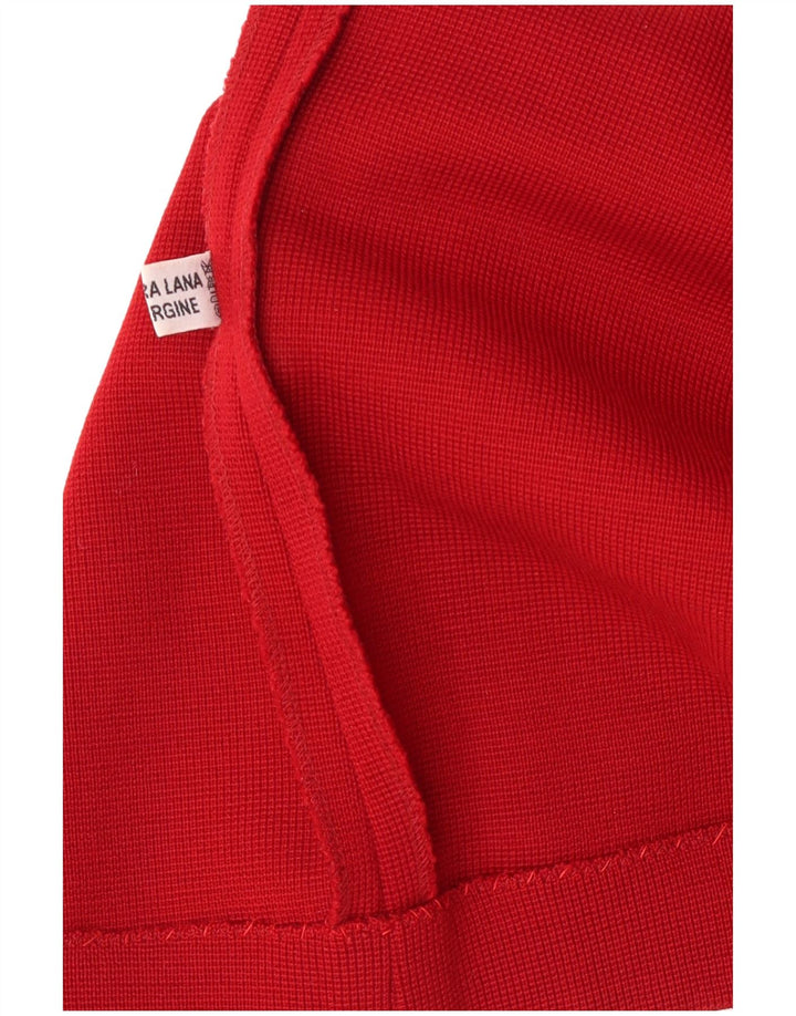 Vintage ženska pencil suknja W32 velika crvena vunena