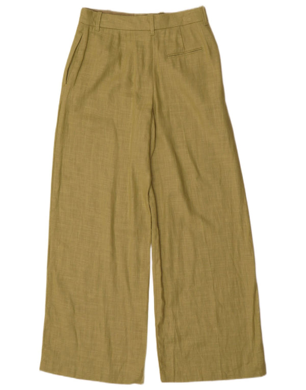 Marks & Spencer ženske široke chino hlače UK 8 male W26 L29 zelena