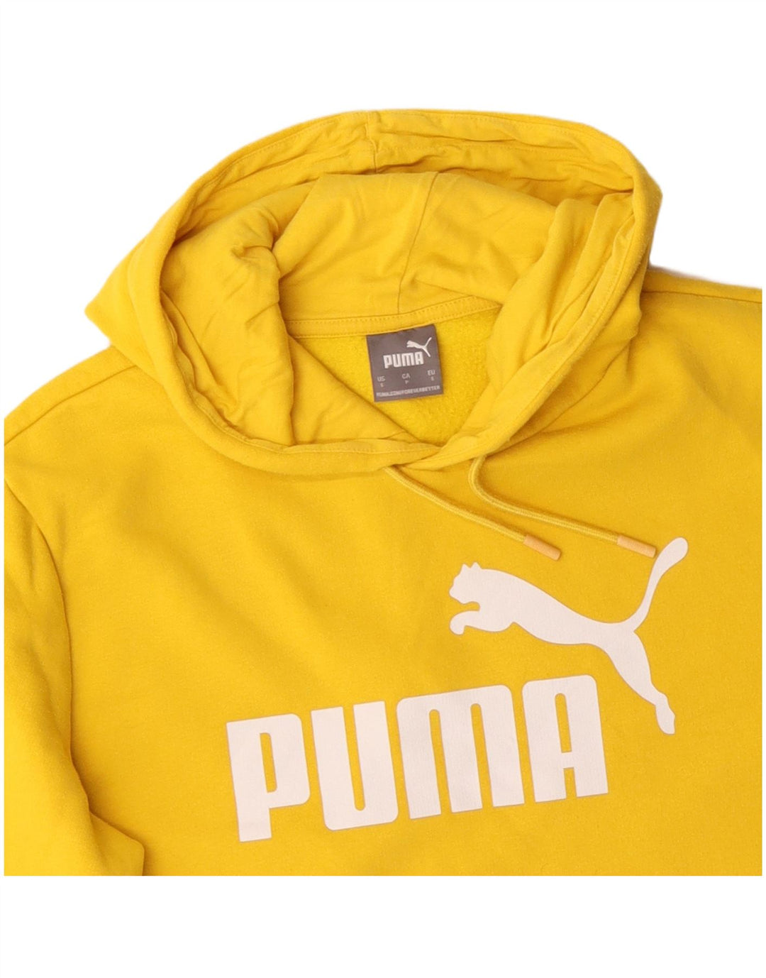 PUMA muška majica s kapuljačom s kapuljačom, mali žuti pamuk