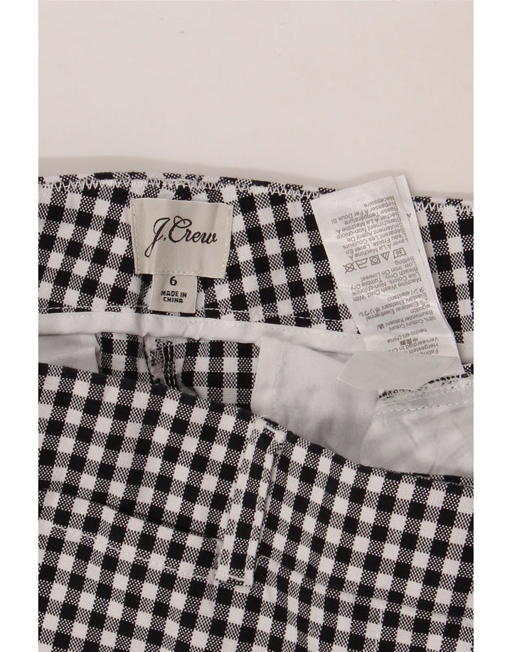 J. CREW Ženske chino kratke hlače US 6 srednje W30 crni pamuk od ginghama