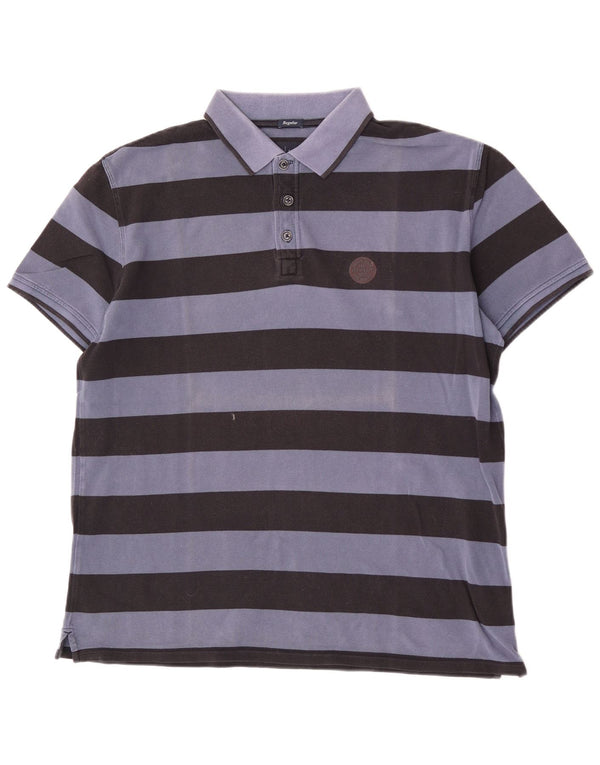 Armani Jeans muška polo majica standardnog kroja 2XL tamnoplavi pamuk na pruge
