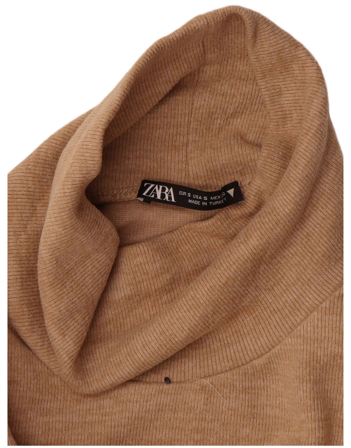 Zara ženski prsluk UK 8 Small Beige Cotton