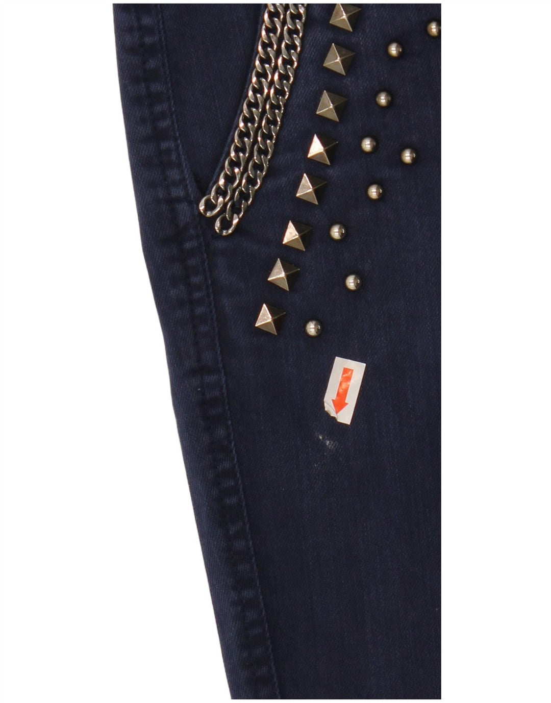 Ženske uske traperice GUESS W27 L28 tamnoplavi pamuk