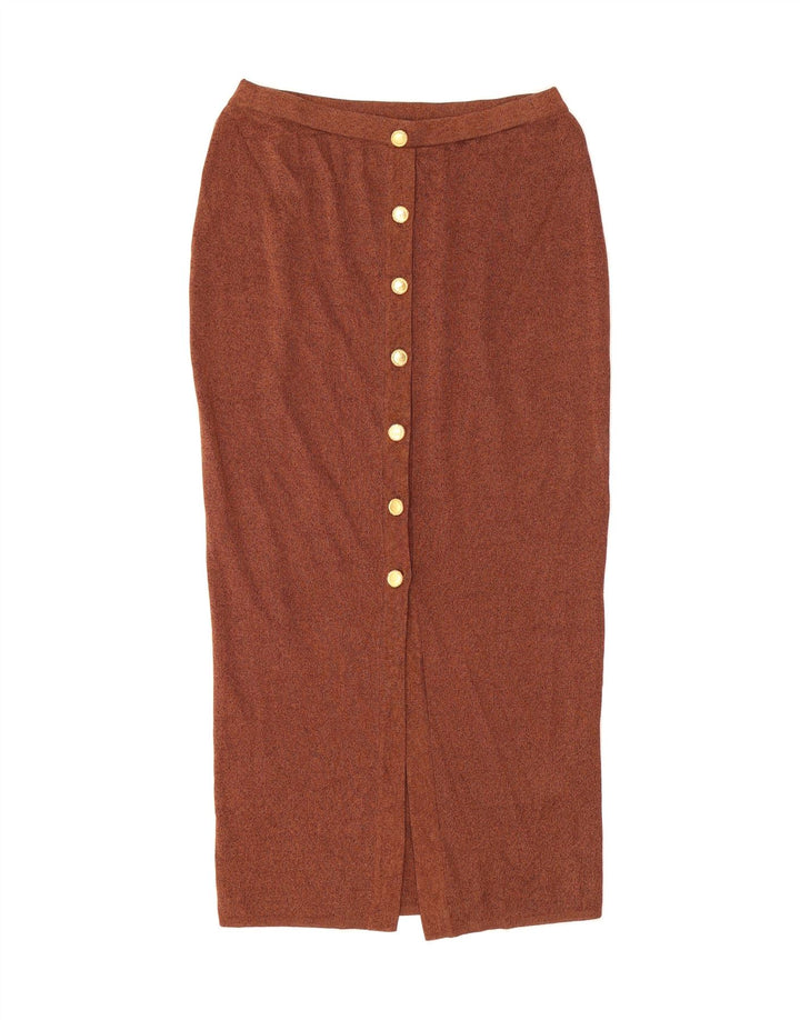 VINTAGE Womens Maxi Skirt W30 Medium  Brown Vintage Vintage and Second-Hand Vintage from Messina Hembry 