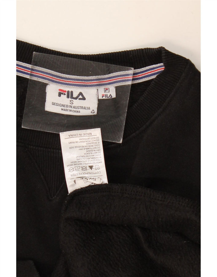 FILA Ženska velika majica s kratkim rukavima UK 10 Mali crni pamuk