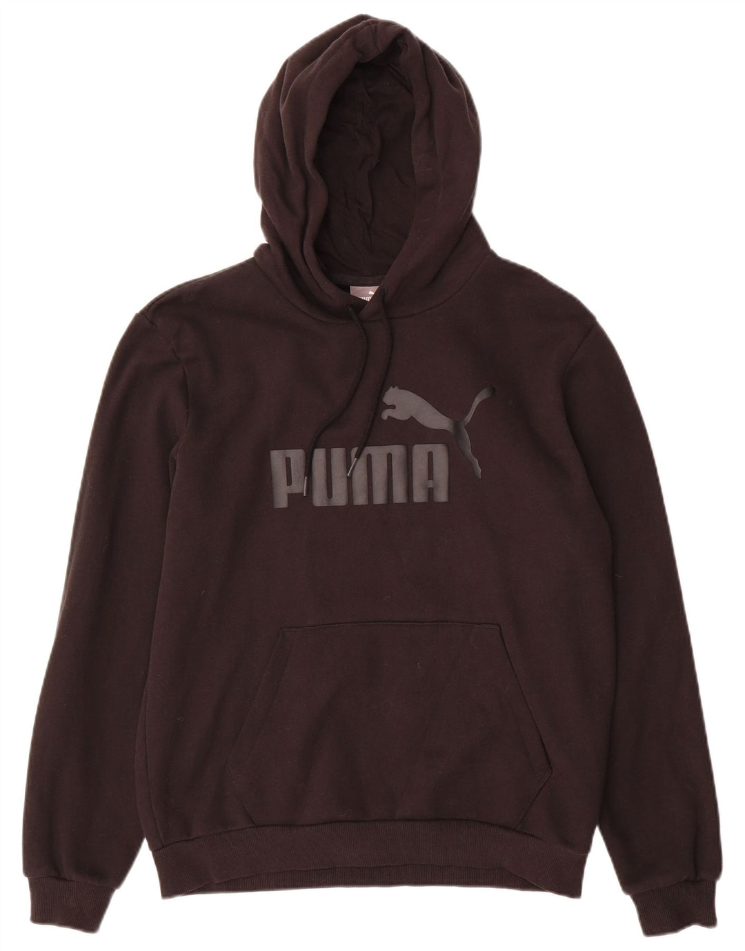PUMA Mens Graphic Hoodie Jumper Medium Black Cotton