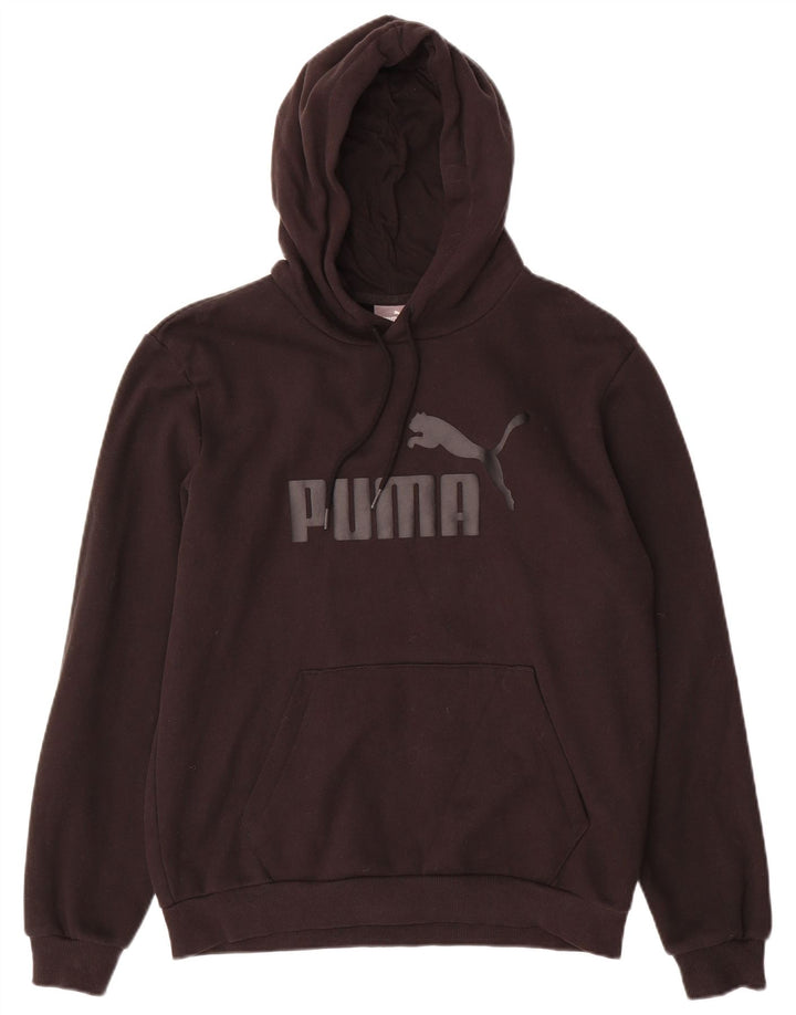 PUMA Mens Graphic Hoodie Jumper Medium Black Cotton