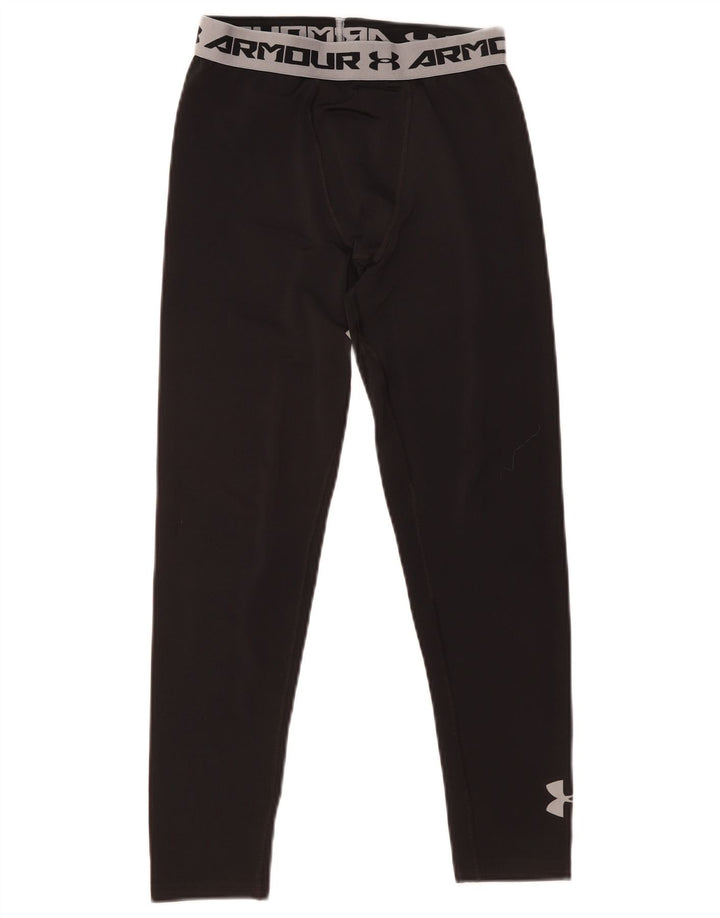 Under Armour Boys Fitted Graphic Leggings 11-12 Years Large Black