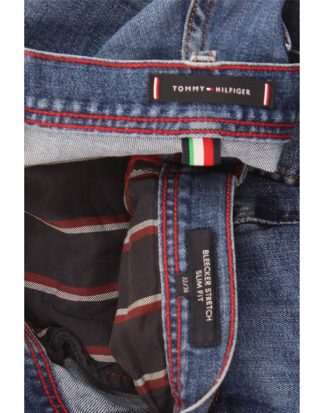 Tommy Hilfiger Mens Bleecker Slim Jeans W32 L36 Plava
