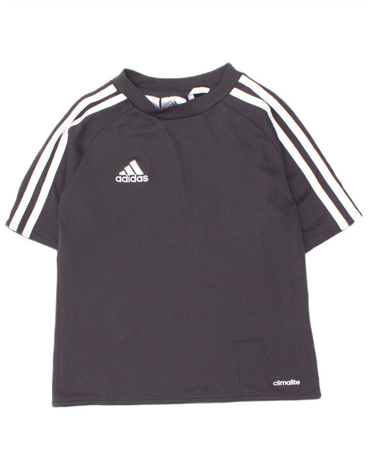 Adidas Climalite majica kratkih rukava za dječake 7-8 godina, crni poliester