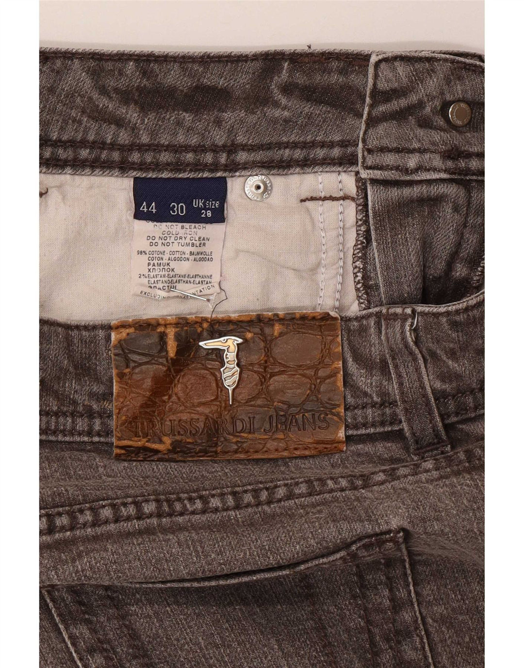 Trussardi ženske ravne traperice W28 L30 smeđi pamuk