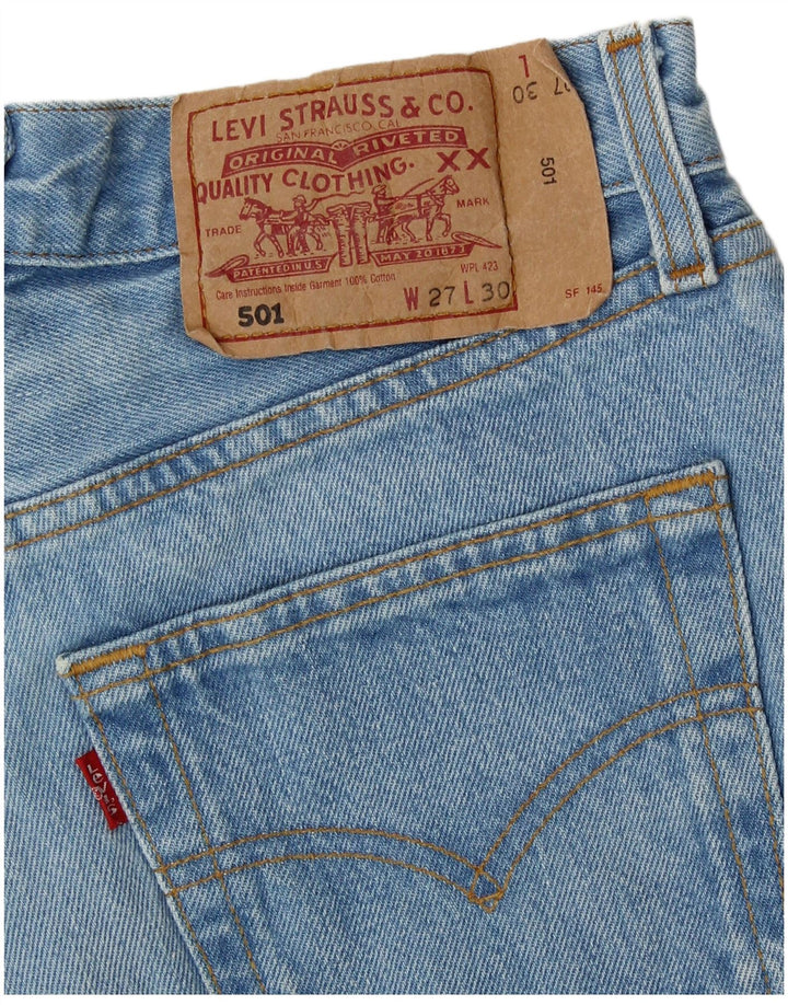 LEVI'S Ženske 501 Traper kratke hlače W27 Male klasične plave pruge