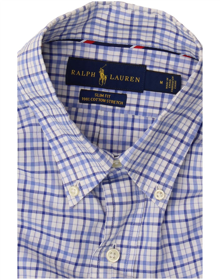 Ralph Lauren muška uska košulja srednjeg plavog kariranog pamuka