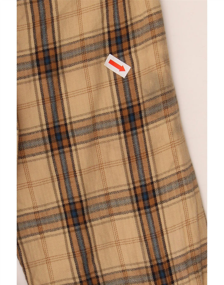 Guess muška flanelska košulja mala bež karirana pamuk