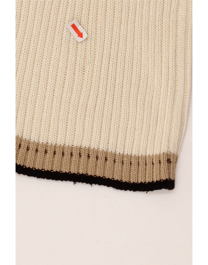 CERRUTI 1881 Ženski džemper kardigan UK 12 Srednje svijetlo bijeli pamuk