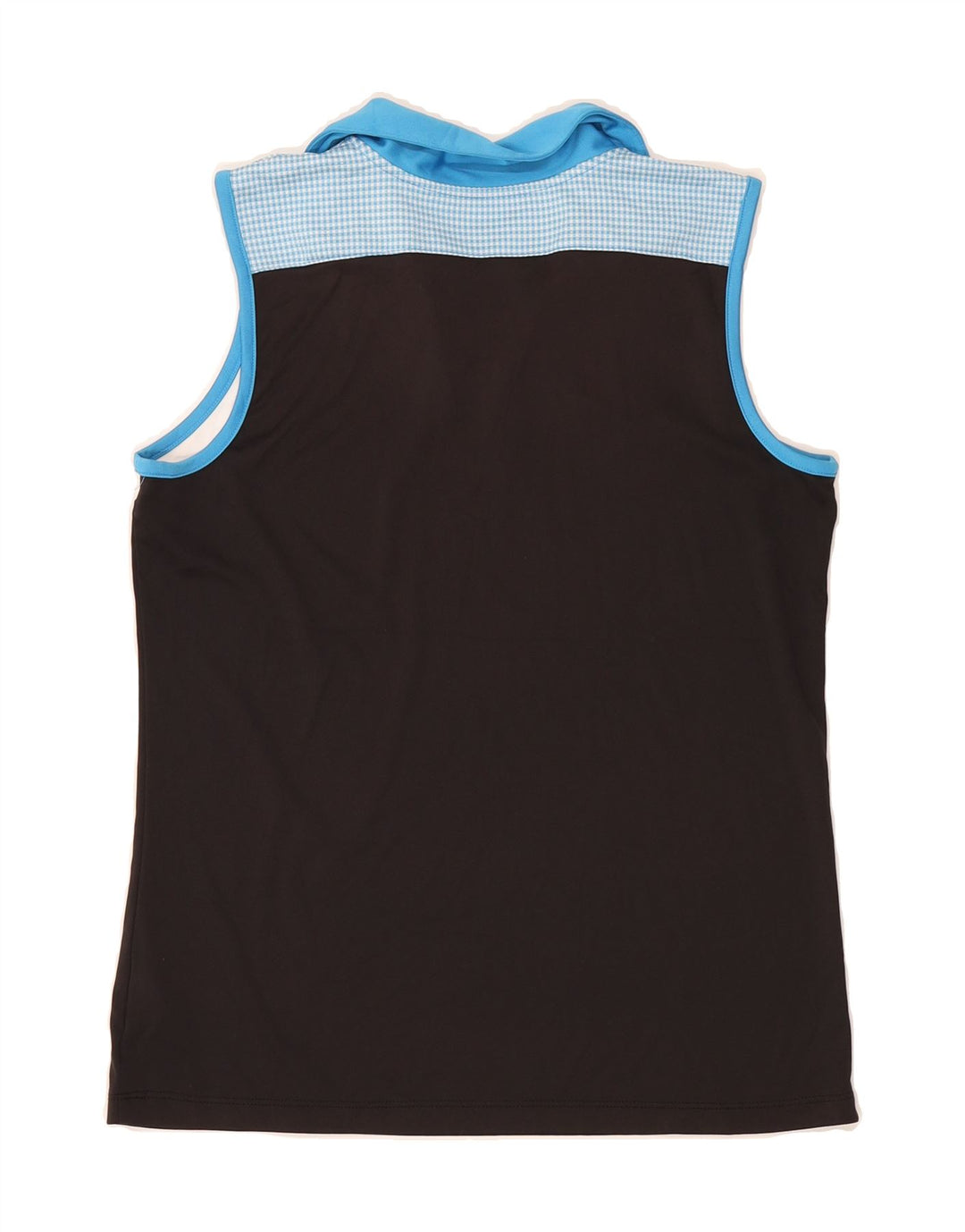 IZOD Womens Sleeveless Polo Shirt UK 12 Medium Black Colourblock Polyester Vintage Izod and Second-Hand Izod from Messina Hembry 