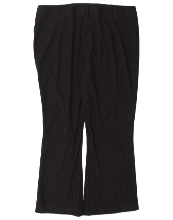Marks & Spencer ženske ležerne hlače UK 18 XL W36 L28 crne pruge