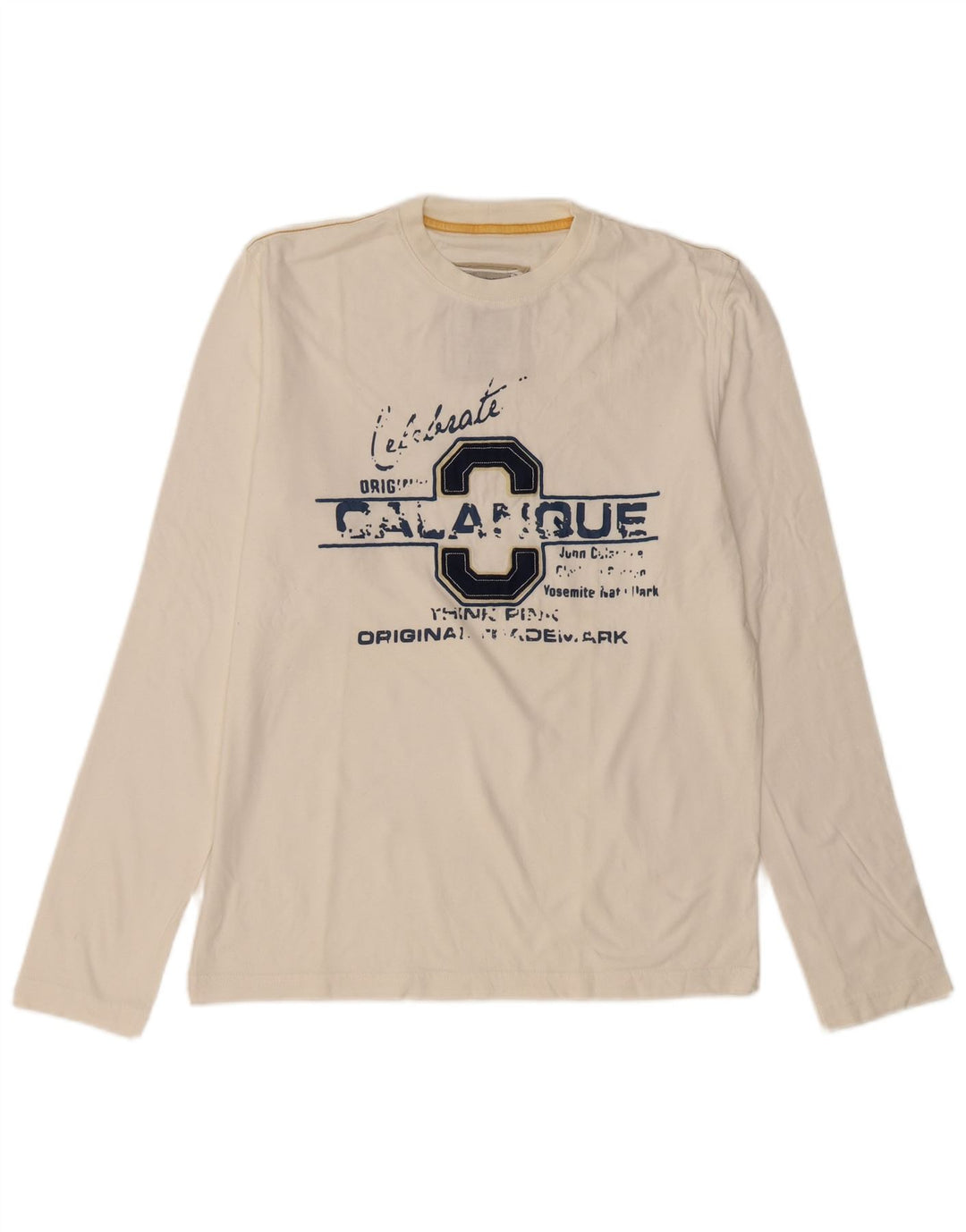 THINK PINK Muška majica dugih rukava s grafikama XL od bijelog pamuka