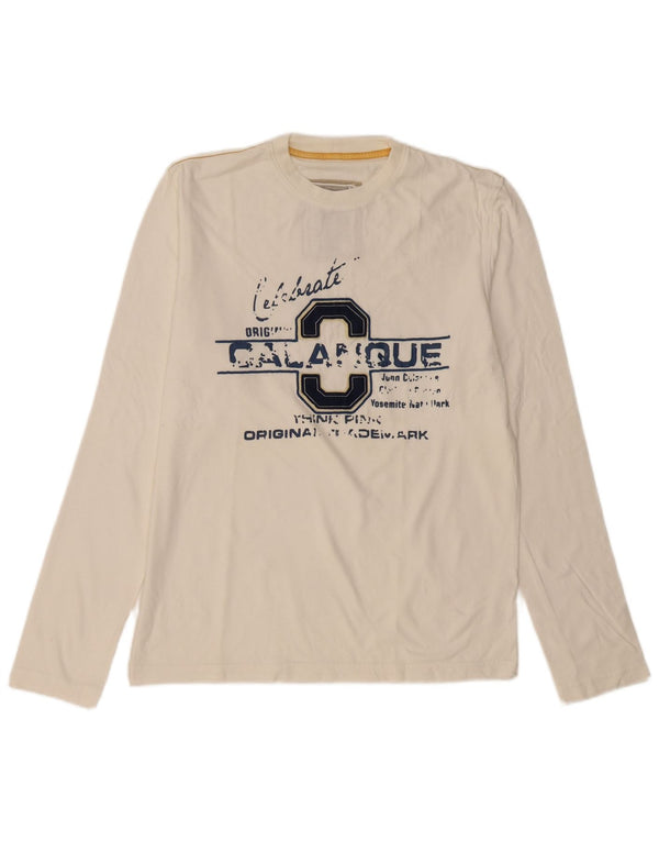 THINK PINK Muška majica dugih rukava s grafikama XL od bijelog pamuka